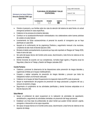 Plan Anual de Salud y Seguridad Ocupacional | PDF