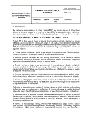 Plan Anual de Salud y Seguridad Ocupacional | PDF