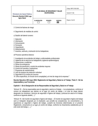 Plan Anual de Salud y Seguridad Ocupacional | PDF
