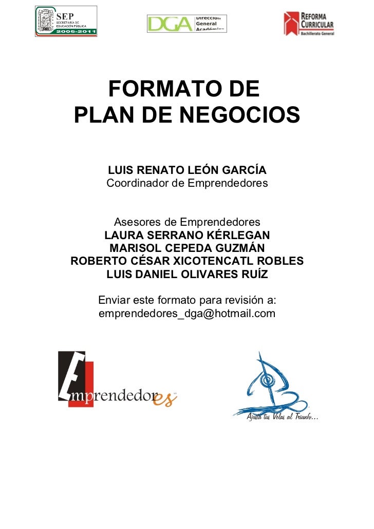plan de negocios formato juve cenitdelacabrera co