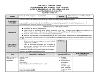 SECRETARIA DE EDUCACIÓN PÚBLICA
ESCUELA PRIMARIA “NIÑO ARTILLERO” CLAVE: 12EPR0798V
SECTOR: 02 ZONA ESCOLAR: 043 CICLO ESC...