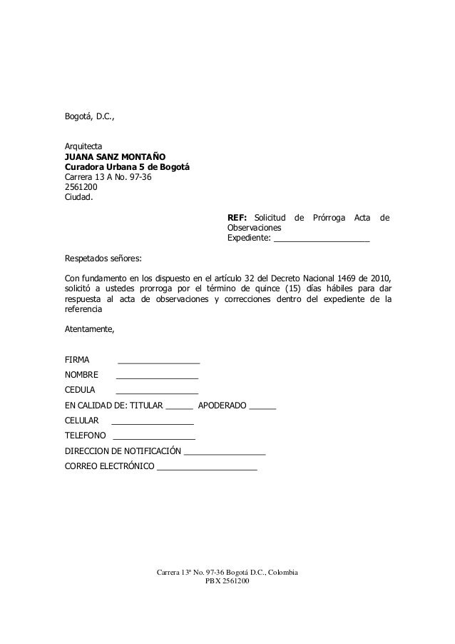 Formato Prorroga Licecias