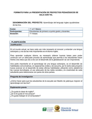 Formato proyectos de aula 31525 2 | PDF