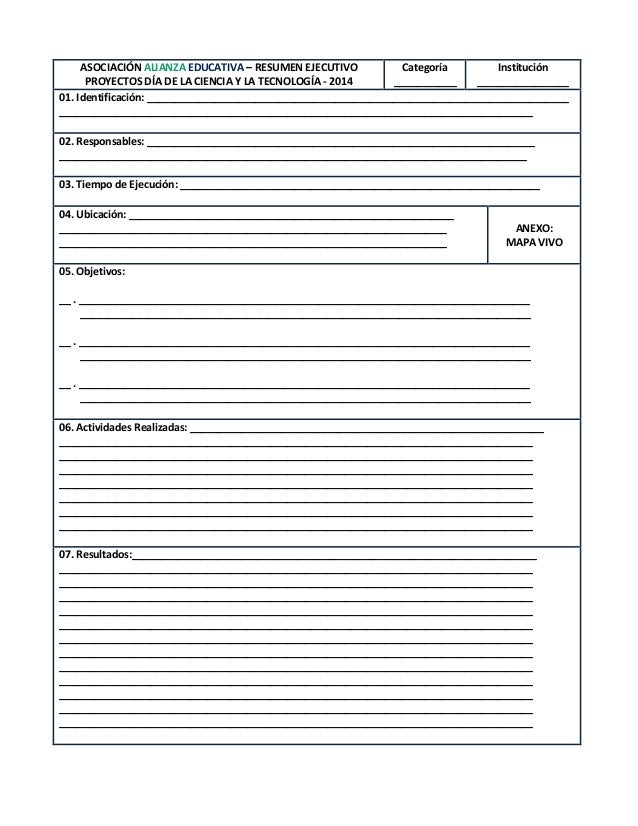 formato r ejecutivo formatos de resumen ejecutivo