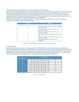 Tabla Resumen Rula Formato rula | DOC