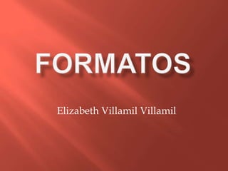 Formatos Elizabeth VillamilVillamil 