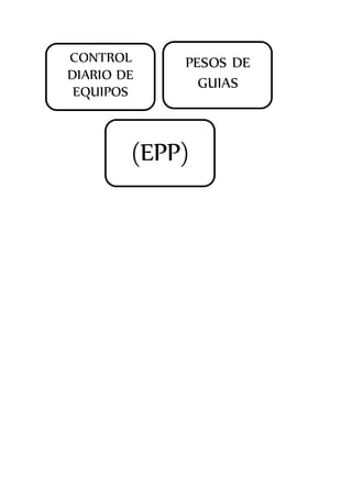 CONTROL
DIARIO DE
EQUIPOS
PESOS DE
GUIAS
(EPP)
 