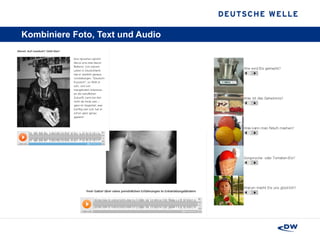 Kombiniere Foto, Text und Audio  