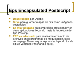 Imagen Postscript Formatos de imagen | PPT