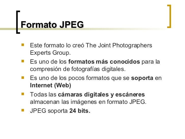 Formatos Imagen