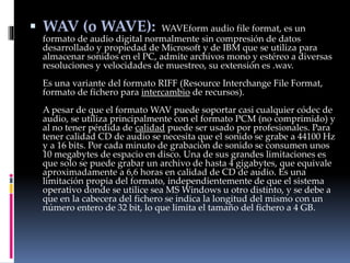 Formatos audio video texto | PPTX