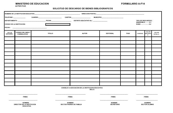 Collection of Formato Inventarios De Activos Fijos