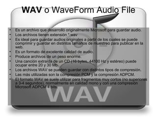 Formatos de audio digital | PPT