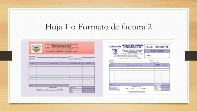 formato de factura en excel
