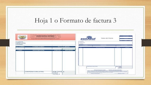 formato de facturacion en excel