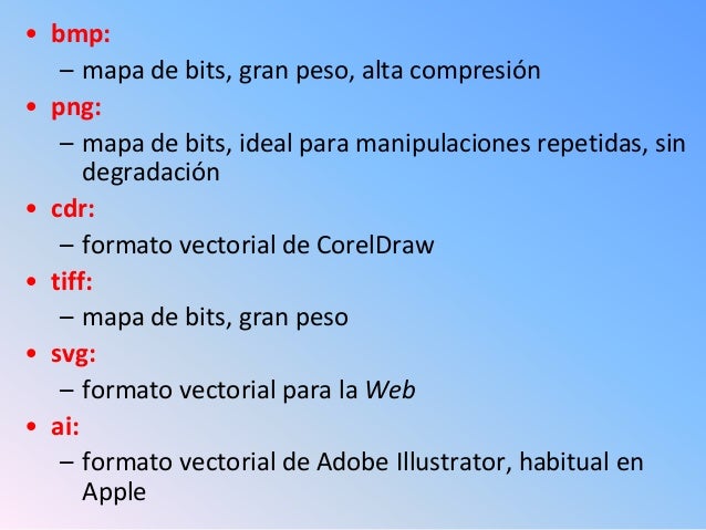 Resultado de imagen para formato o extensiones de imagenes vectoriales