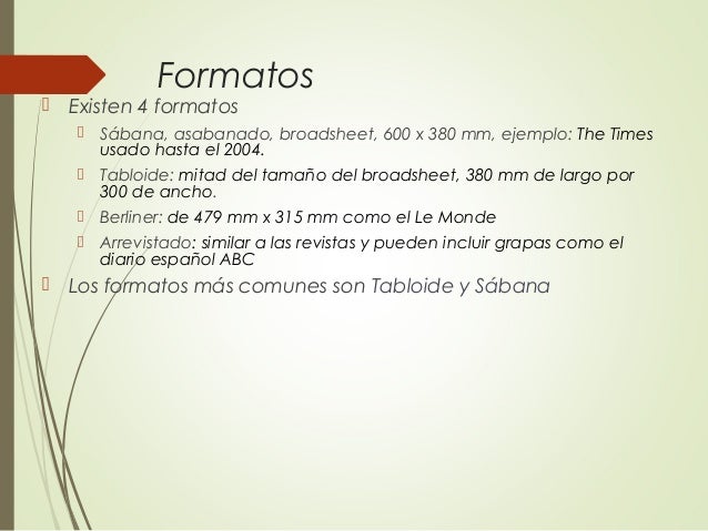 formato de periodico para llenar