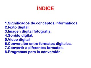Formatos digitales | ODP