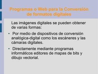 Formatos digitales | ODP