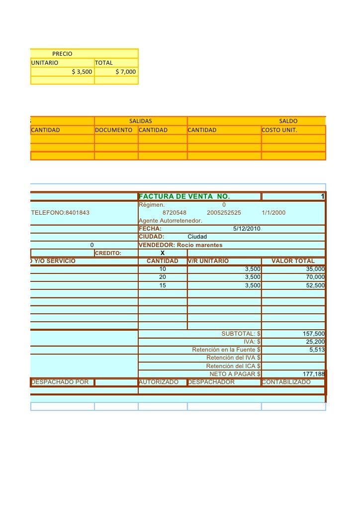 formatos diligenciados formatos de factura en excel