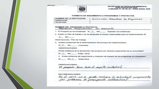 Formato seguimiento a proyectos 2013