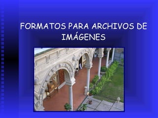 FORMATOS PARA ARCHIVOS DE IMÁGENES 
