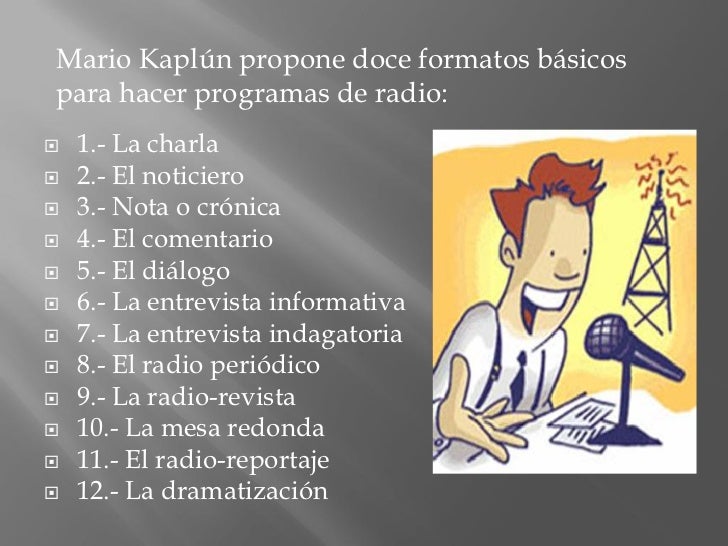 Formatos radiofónicos