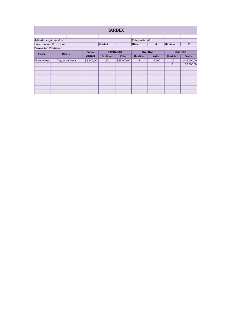 formato de entrega de mercancia en excel