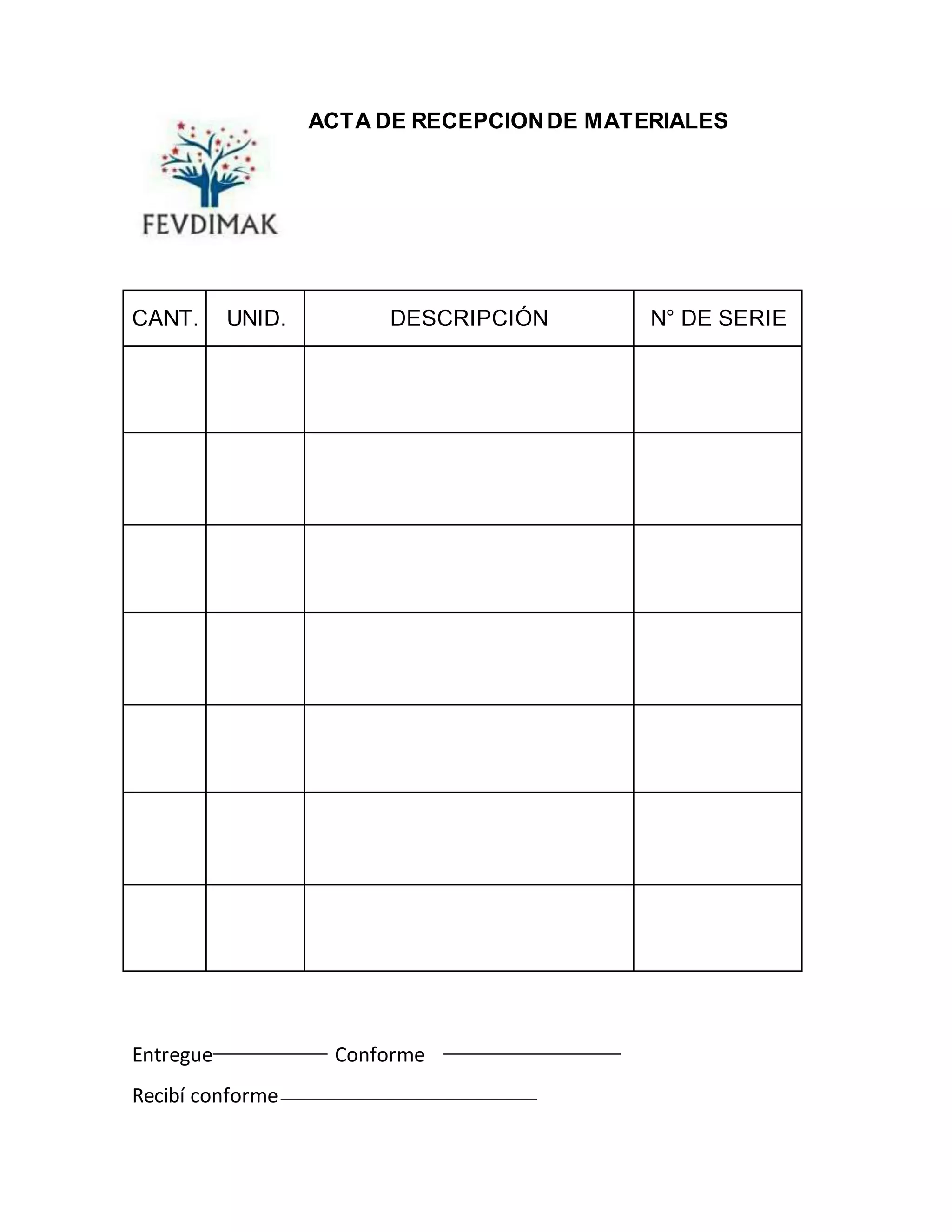 Formatos de manejo de almacén | DOCX