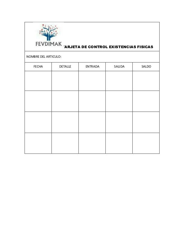 Formatos de manejo de almacén