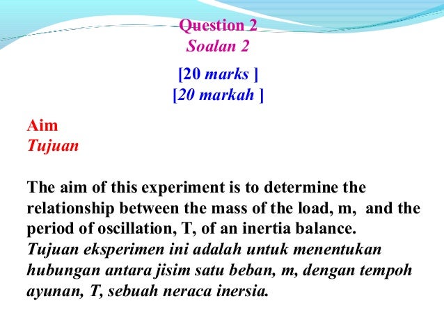 Peperiksaan Amali Berpusat Sains (Fizik) SPM 2015