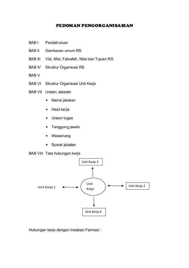 Format pedoman organisasi