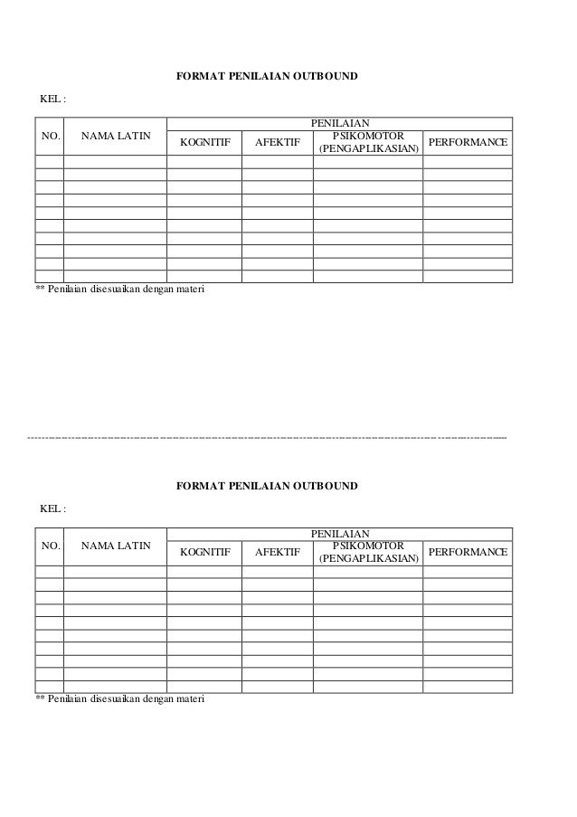 Format Penilaian Lomba Adzan Jejak Belajar
