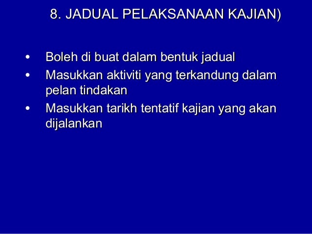 Format penulisan cadangan dan laporan kajian tindakan
