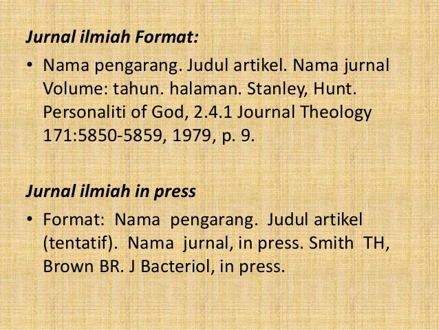 Format Penulisan Karya Ilmiah Makalah Skripsi Tesis Stt Seapin Fi