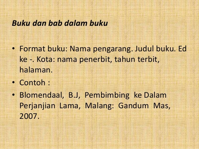 Format Penulisan Karya Ilmiah Makalah Skripsi Tesis Stt Seapin Fi