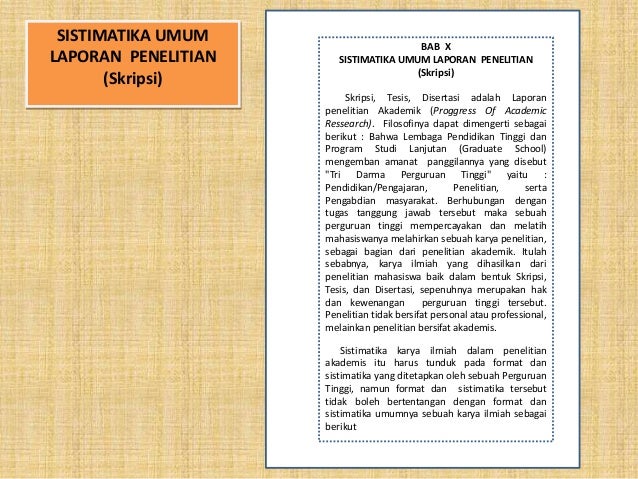 Format Penulisan Karya Ilmiah (makalah, skripsi, tesis 
