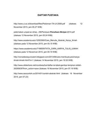 Format penulisan laporan