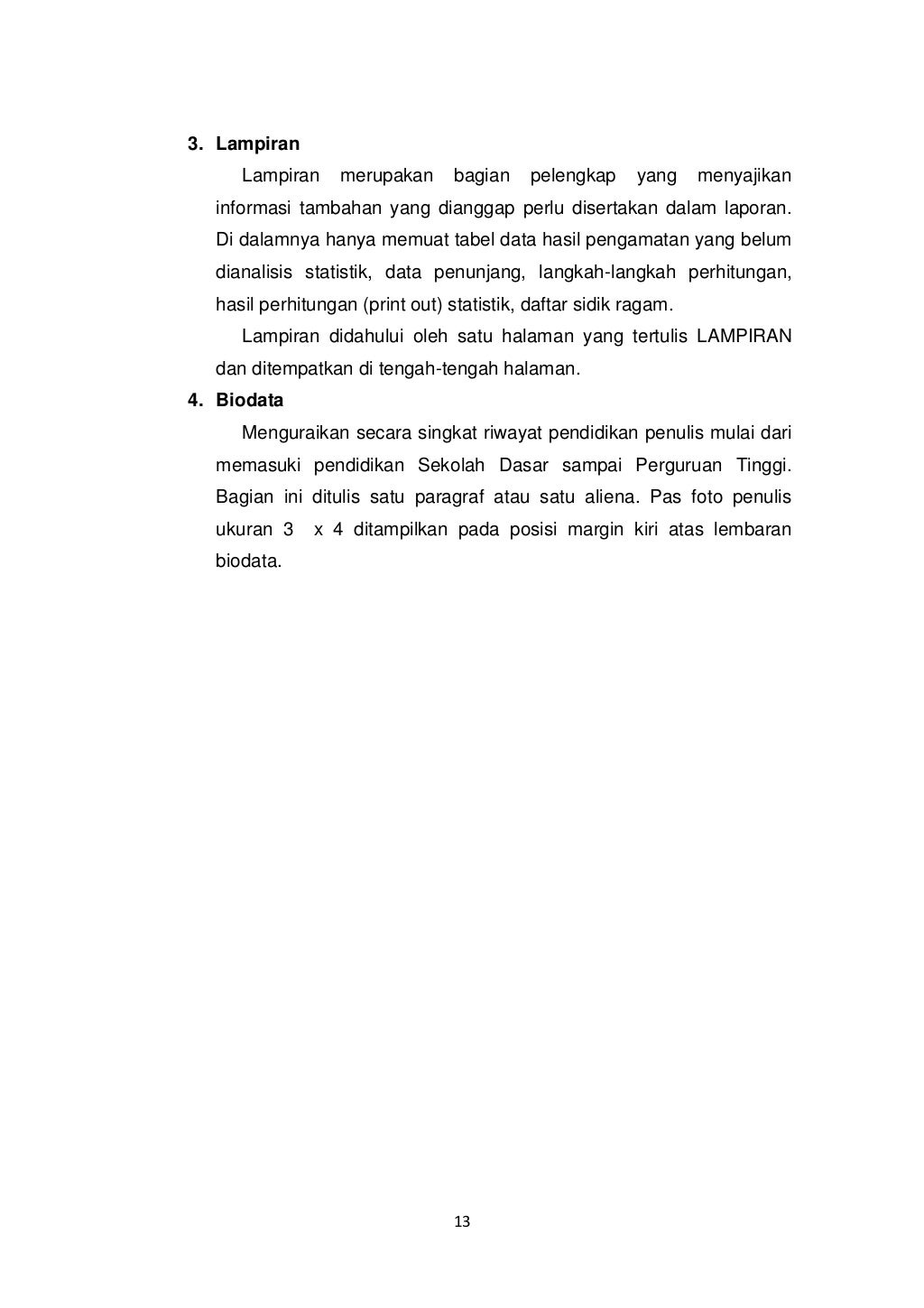 Format penulisan laporan