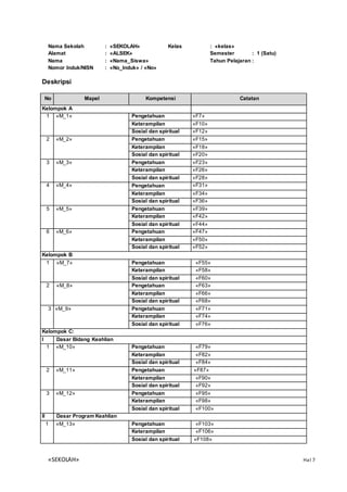 Format raport word | DOCX
