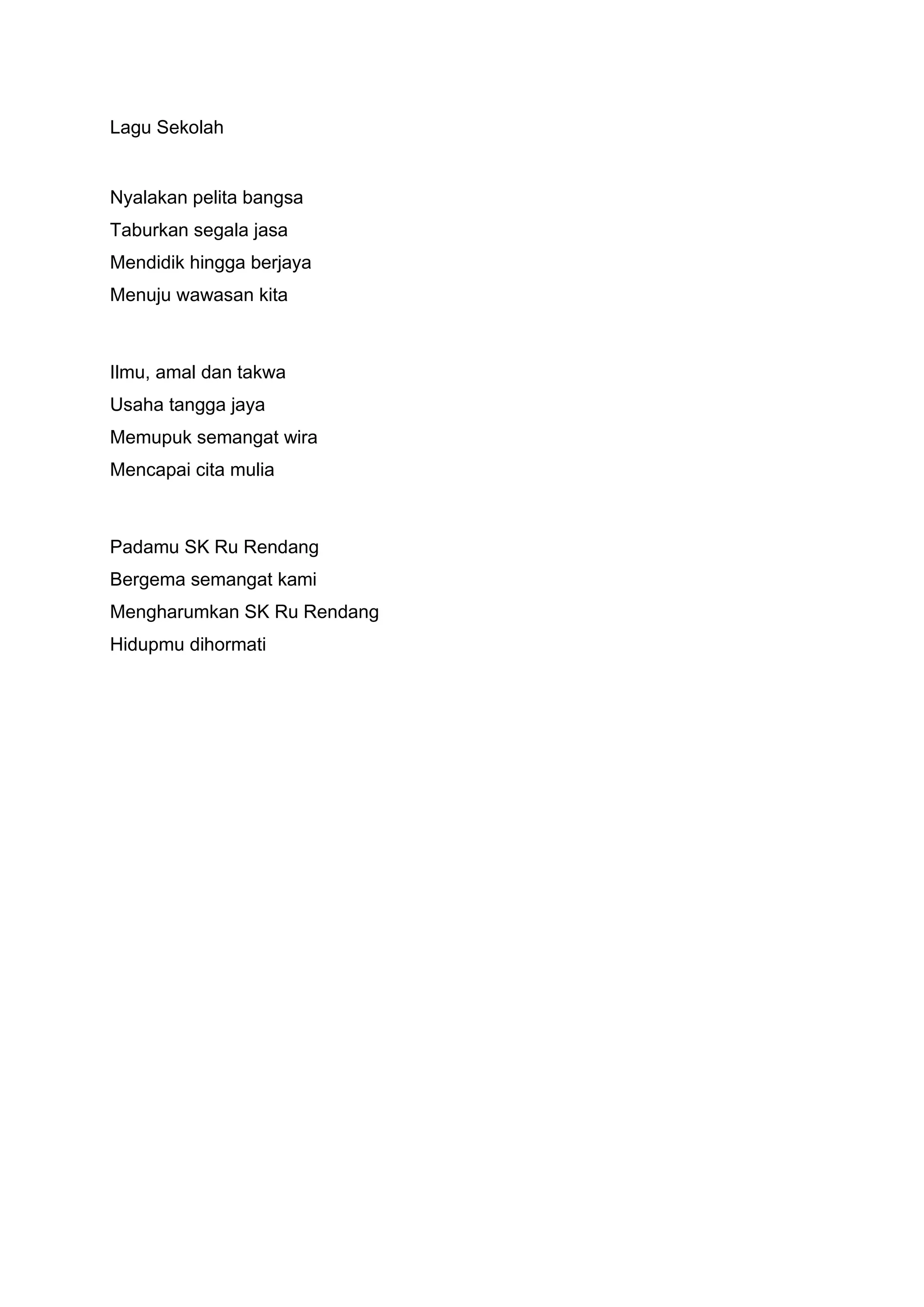 Sejarah SK Ru Rendang | DOCX