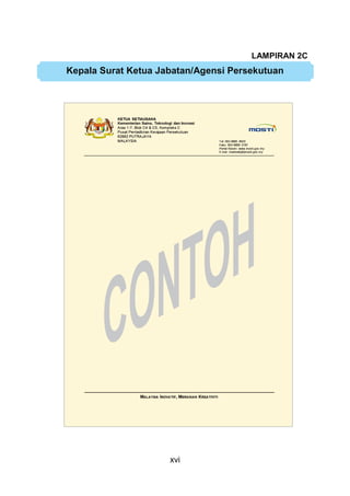 xvi
LAMPIRAN 2C
Kepala Surat Ketua Jabatan/Agensi Persekutuan
 