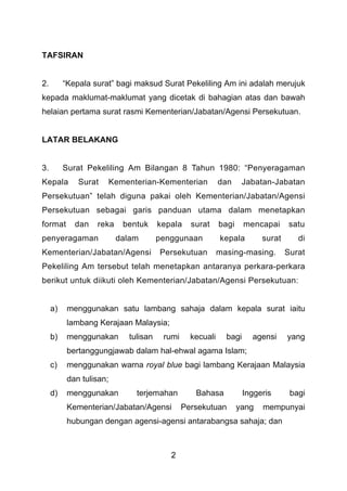 Format surat rasmi