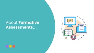 About Formative
Assessments…
 