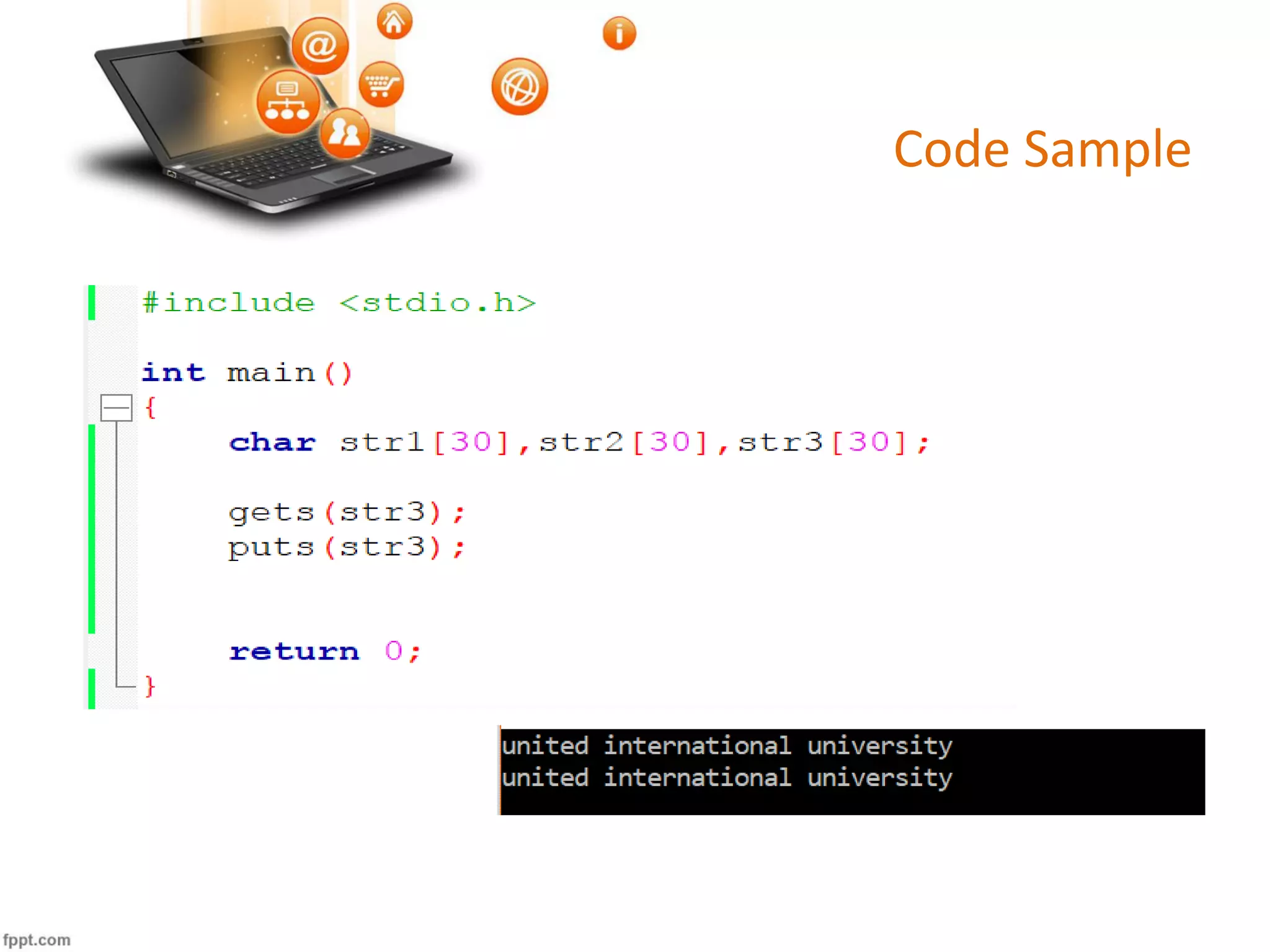Code Sample
 