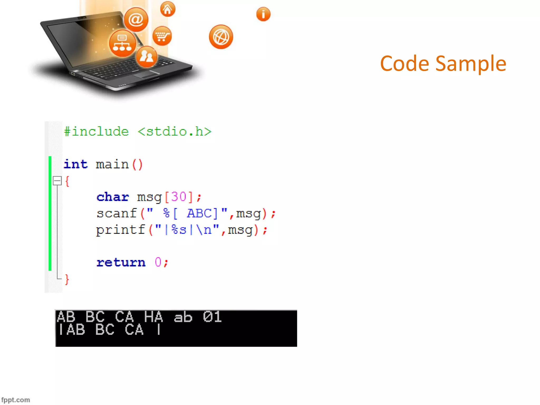Code Sample
 