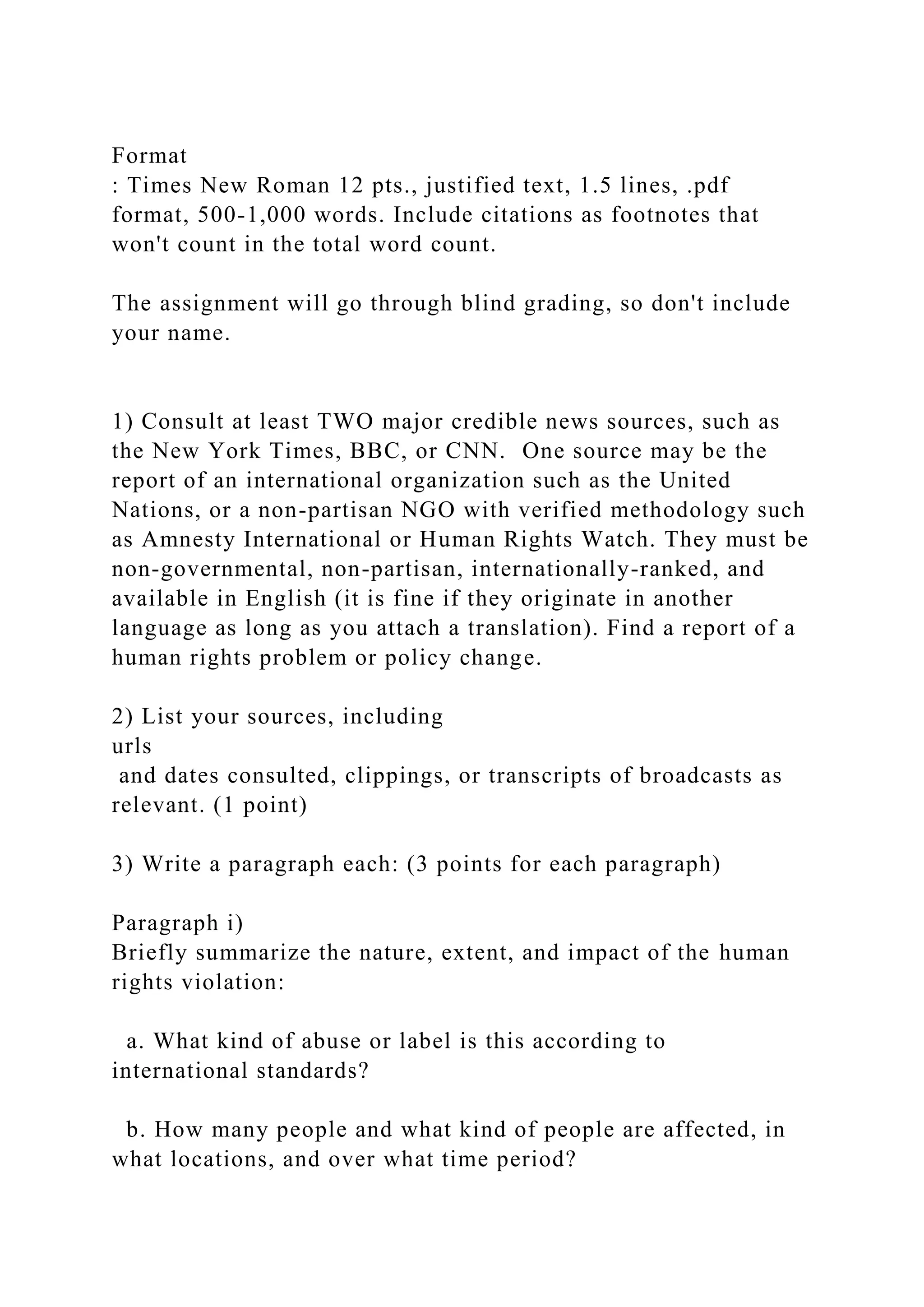 Format Times New Roman 12 pts., justified text, 1.5 lines, .pdf f.docx
