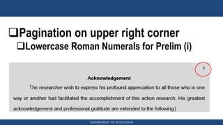 BERF research format of Department of Ed | PPTX