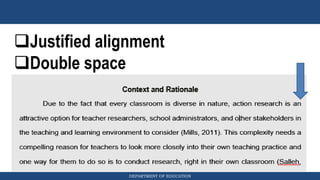 BERF research format of Department of Ed | PPTX